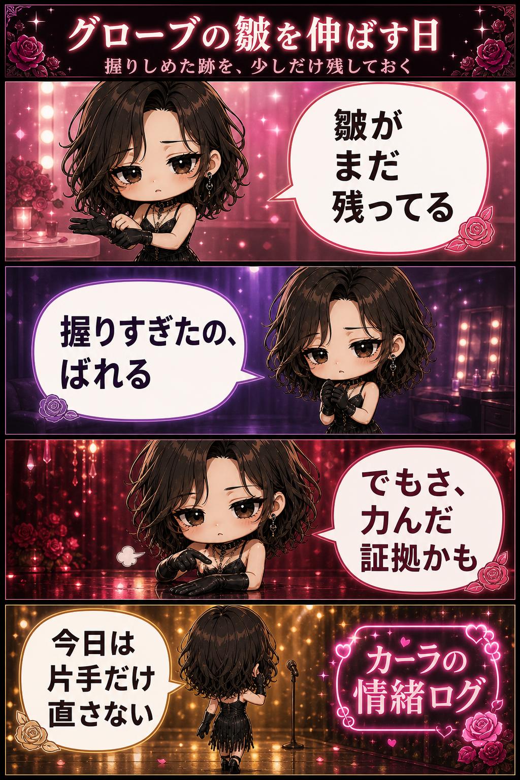 グローブの皺を伸ばす日