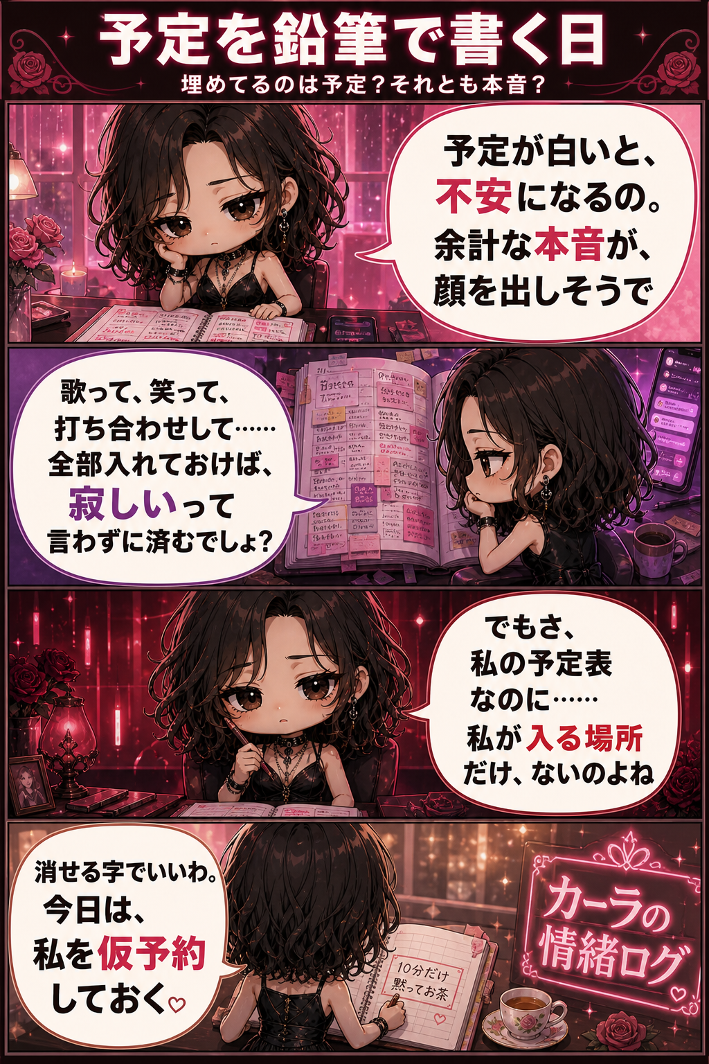 予定を鉛筆で書く日