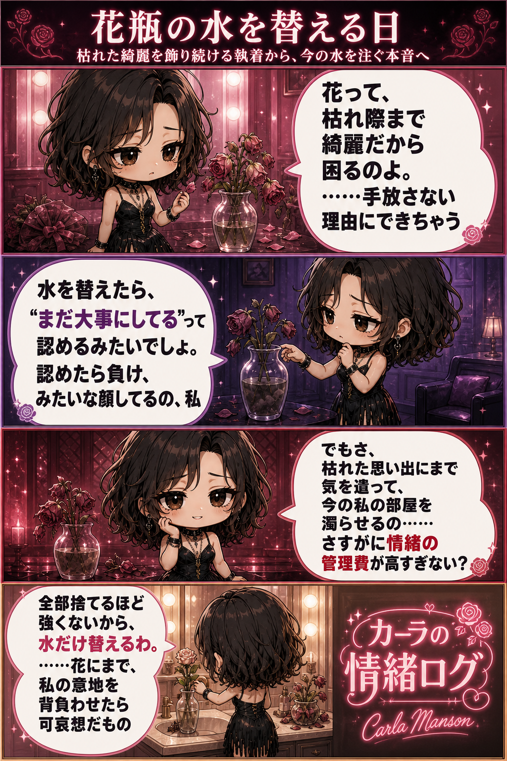 花瓶の水を替える日