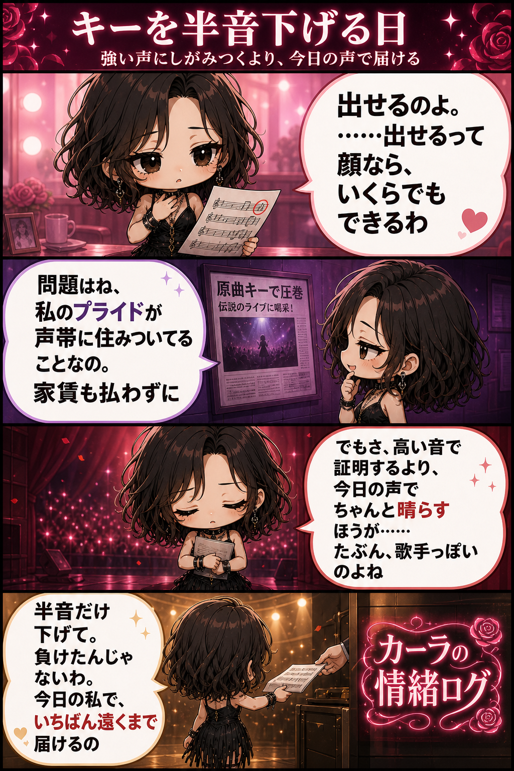 キーを半音下げる日