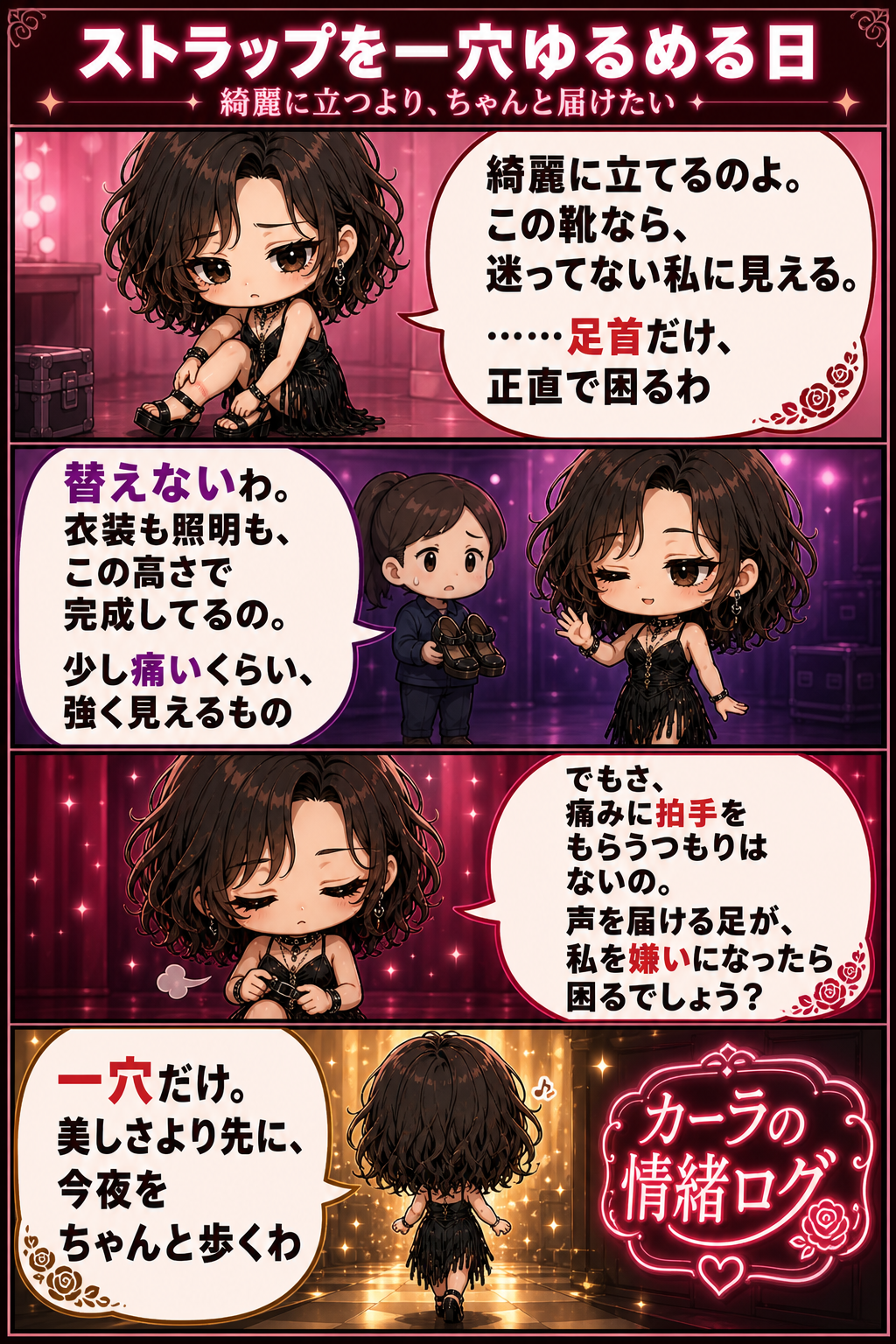 ストラップを一穴ゆるめる日