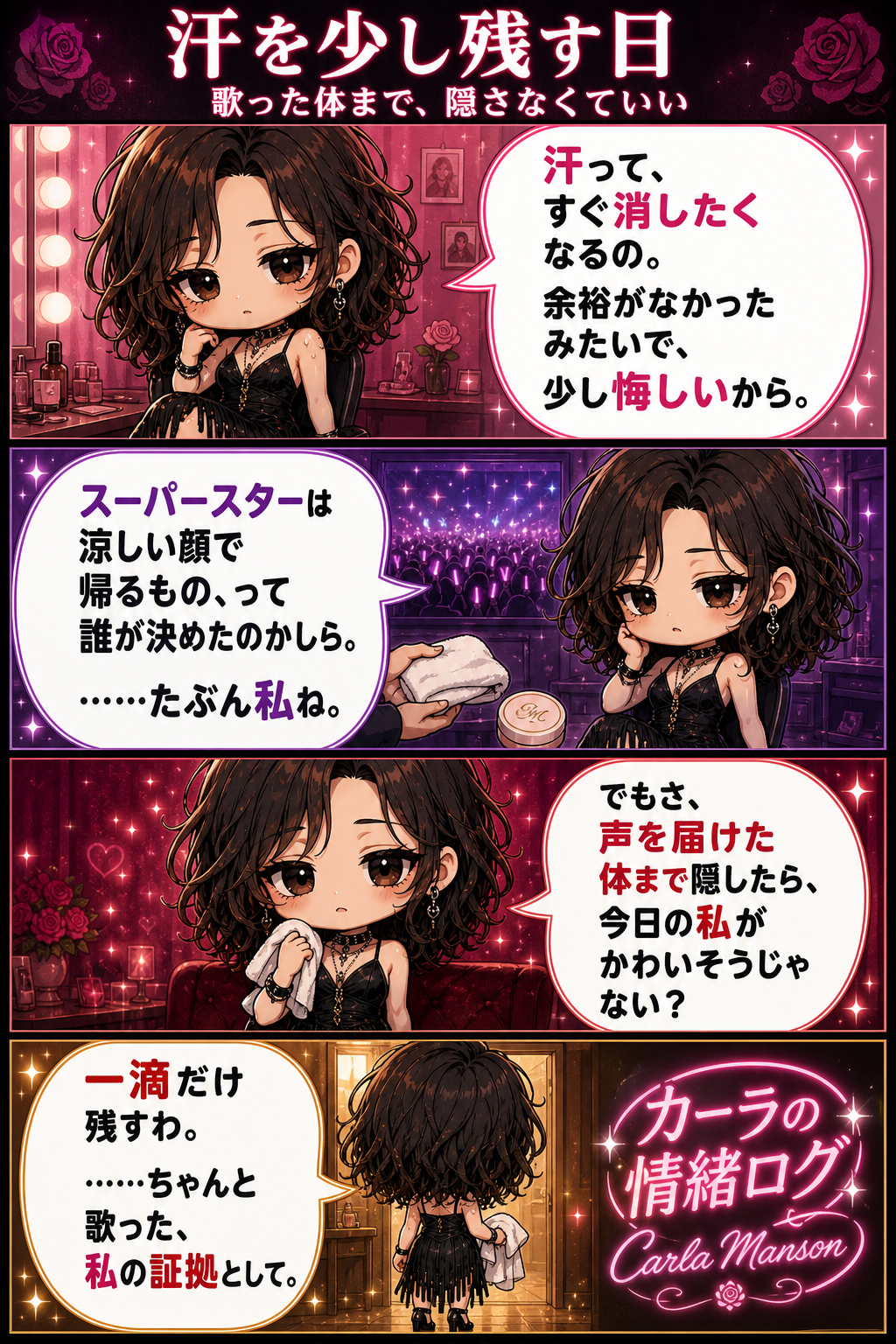 汗を少し残す日
